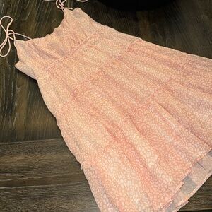 Youth girls pink/white summer dress size Small
